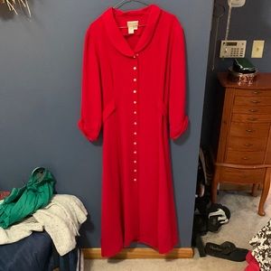 Red Collared Dress